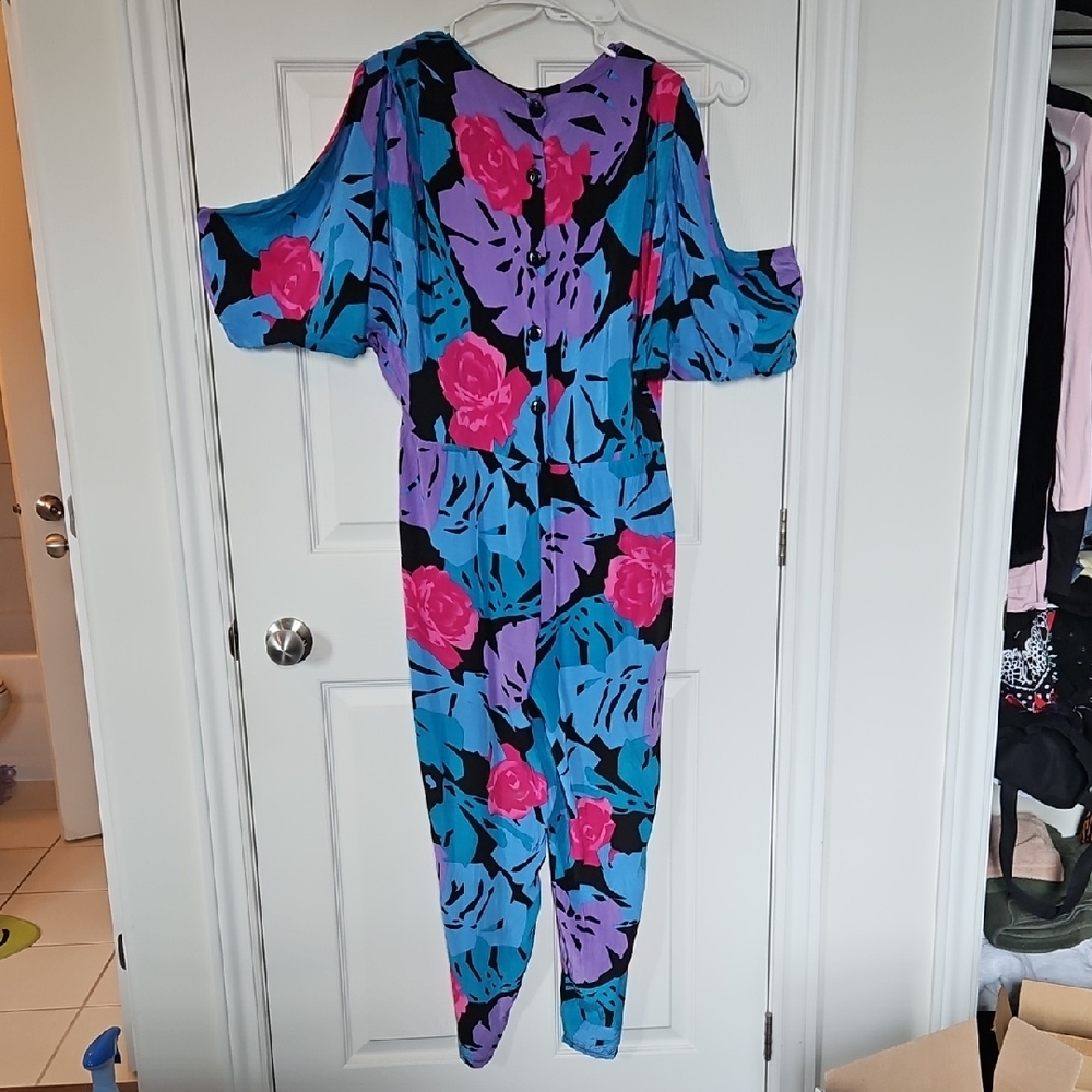 Vintage 80s Floral Romper